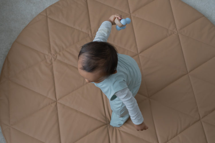 Rectangle Baby Play Mat - Soft Ecru