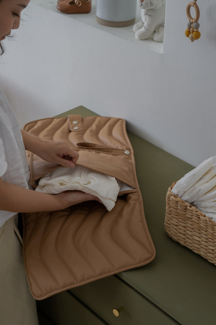 vegan leather diaper changing mats