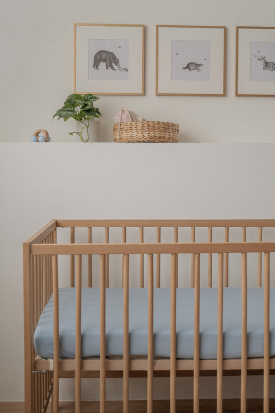 Baby Cot Sheets - Hush Blue