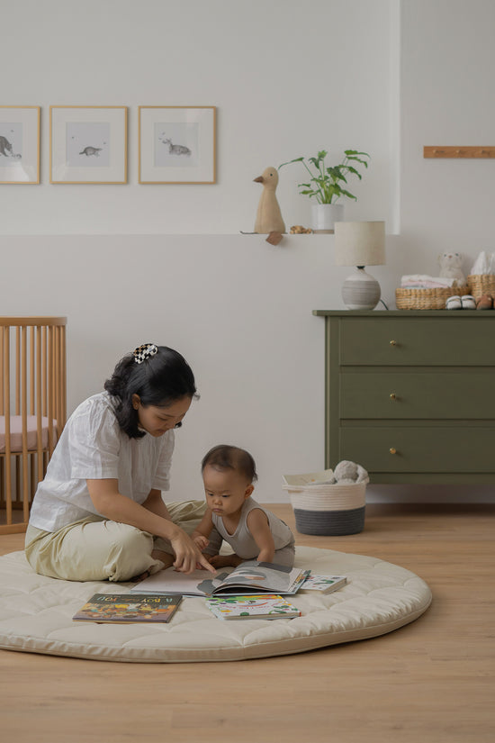 Round Baby Play Mat - Soft Ecru